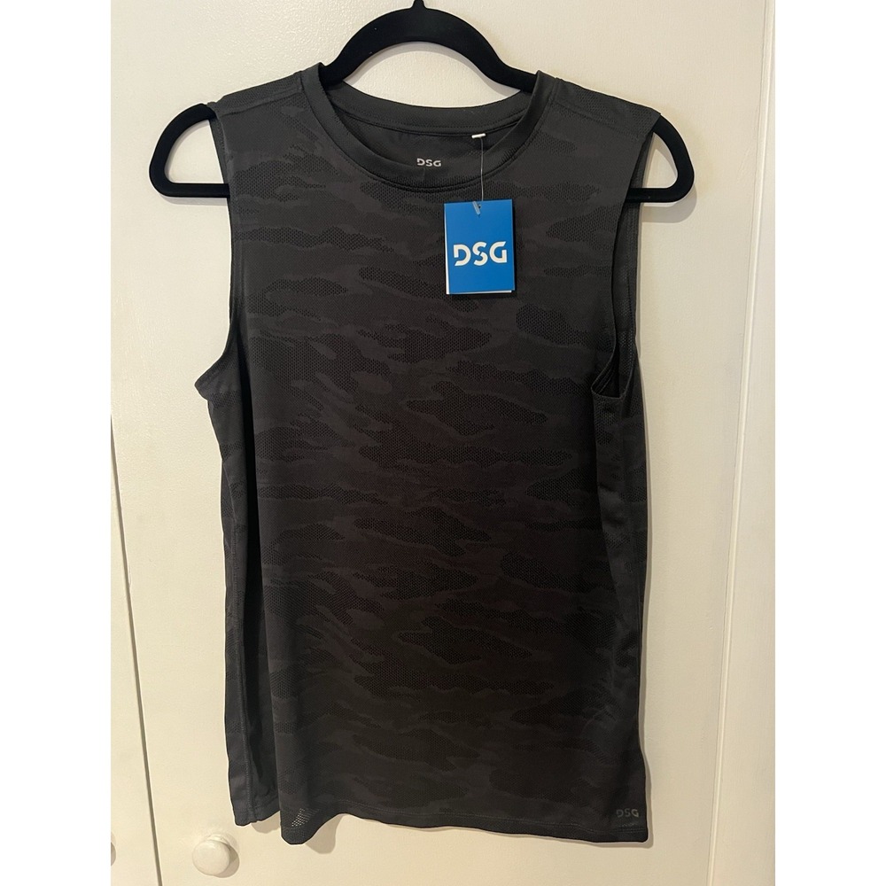 NWT DSG Boys Jacquard Movement Camo Tank XL Dark Gray Mesh Lightweight